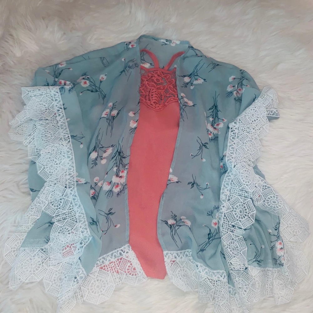 Blue Flower Kimono